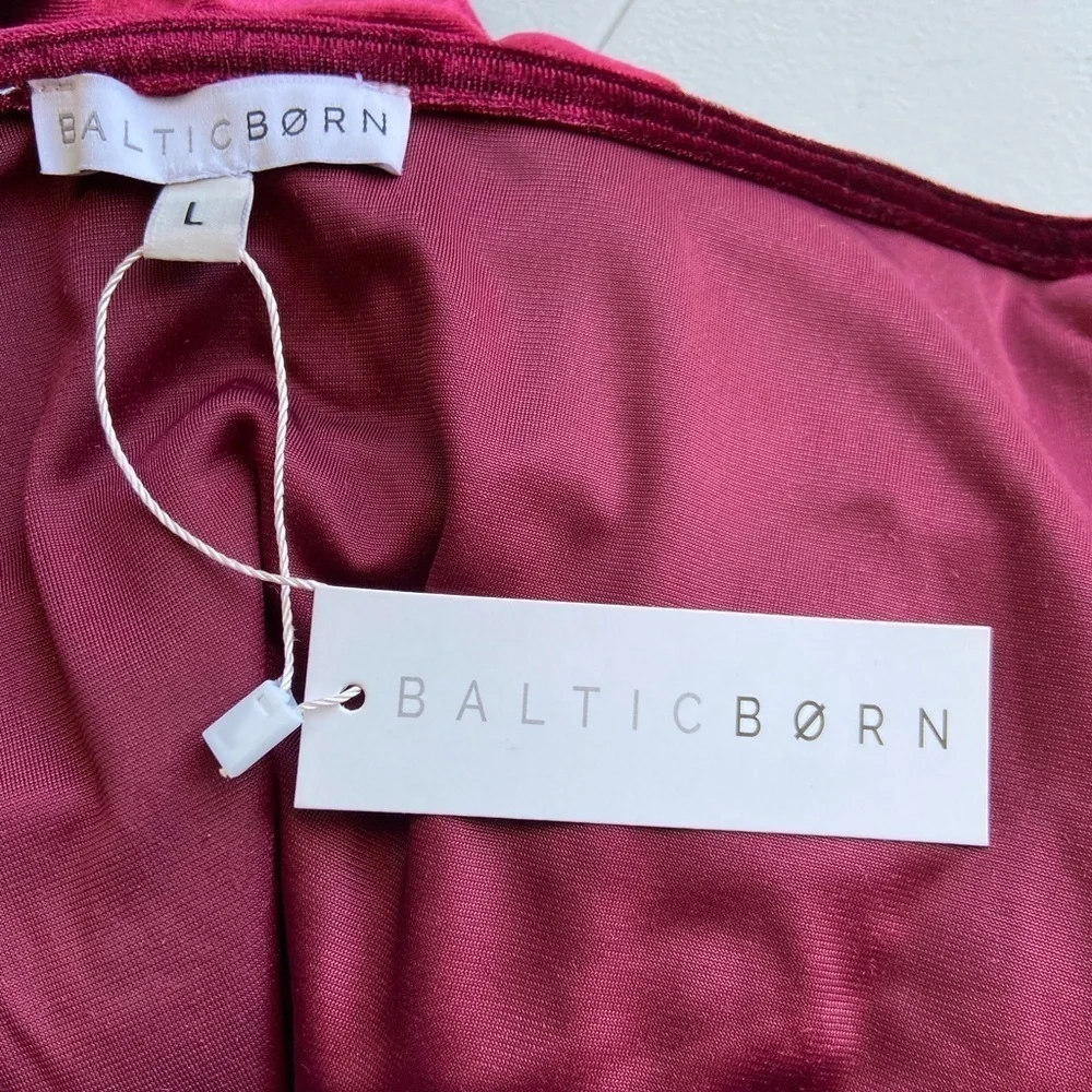 Baltic Born Meghan True Wrap Dress Velvet Maxi Sz L NWT Formal Event Wedding - Picture 5 of 9